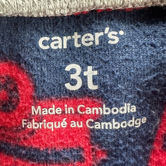 Carter’s 3T Boys Fleece Firetruck Footed  Onesie Pajamas - Picture 5 of 5